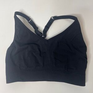 Old Navy Sports Bra Racer Back Go Dry Women’s Size M Adjustable Strap Black.